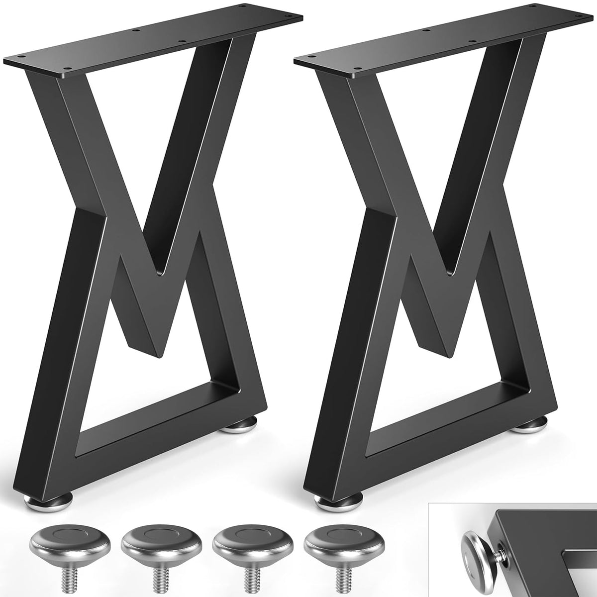 Likapop V-Type 16in leg with durable baking finish for long-lasting furniture.
