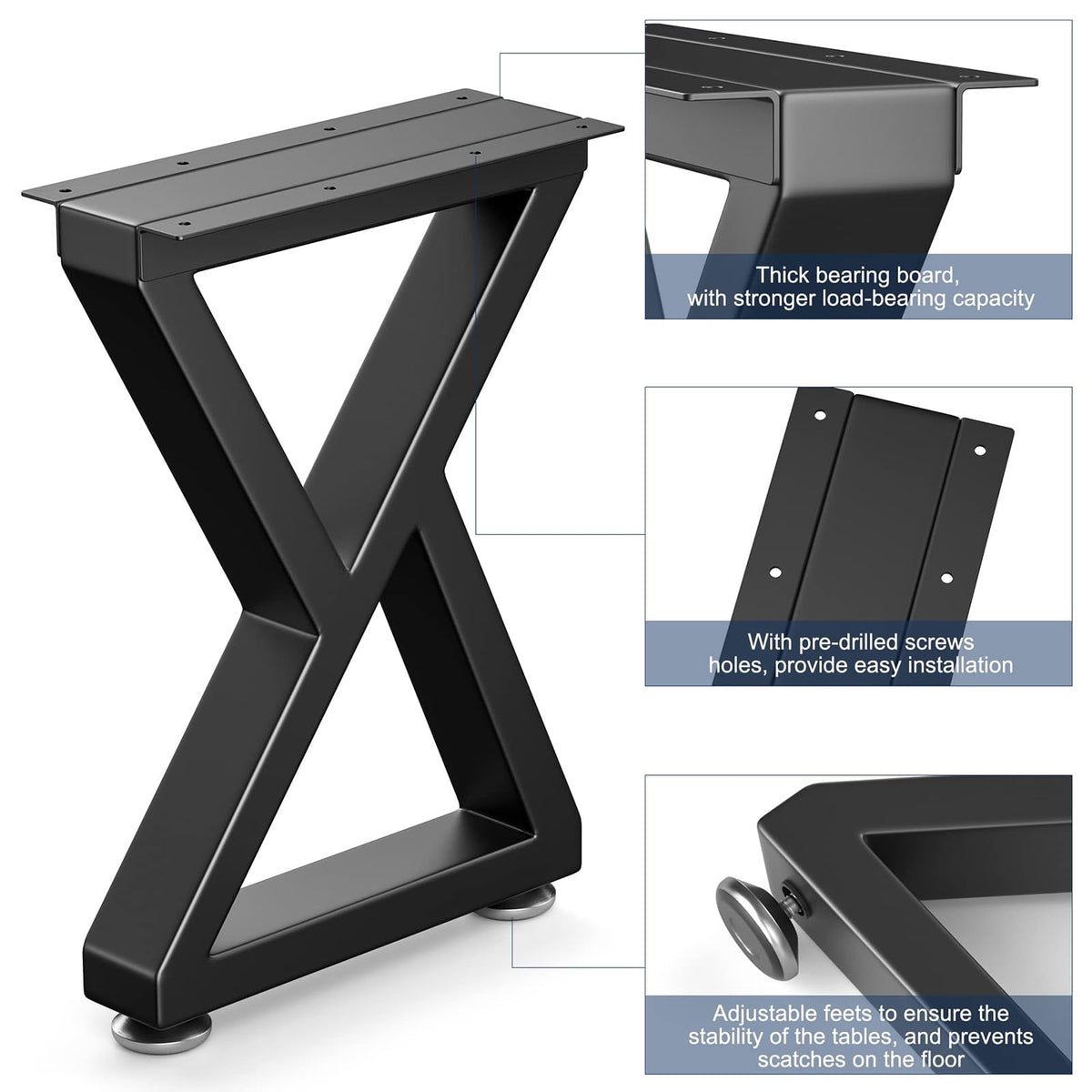Likapop Z-shape legs showcase contemporary style for desks and coffee tables