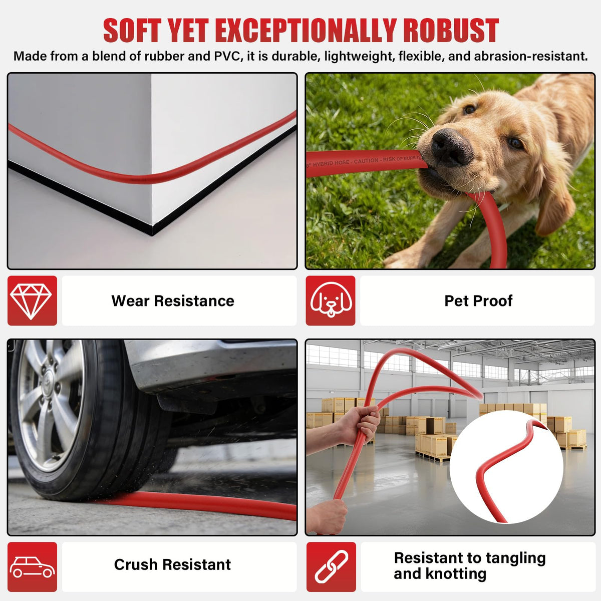 Likeem 50ft hose stored flat for neat workshop organization