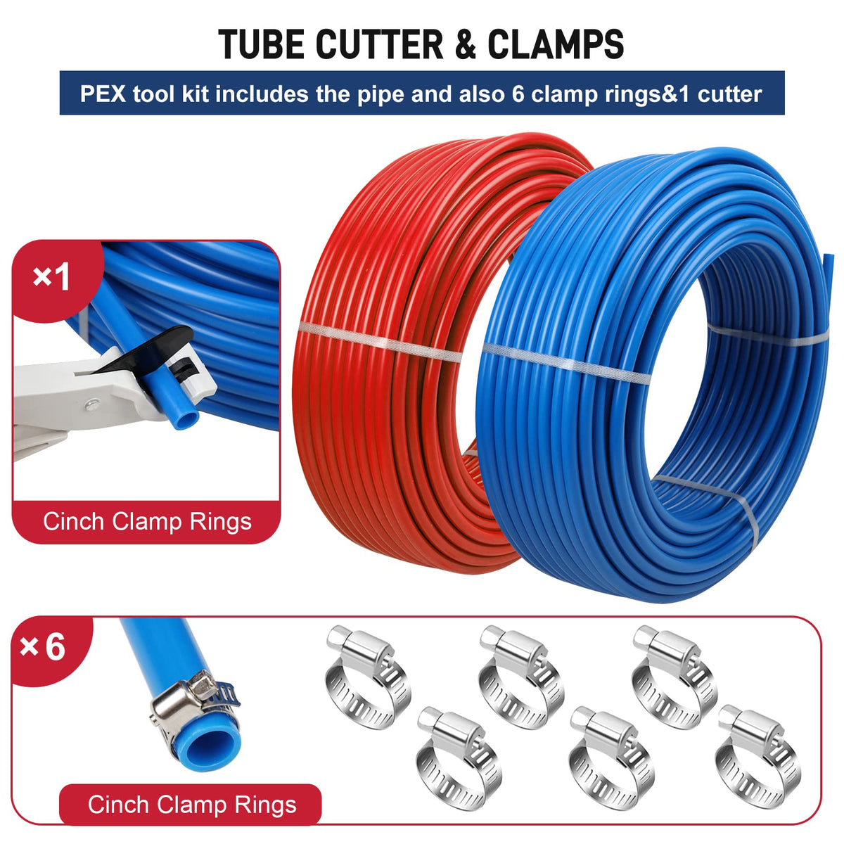 Likeem PEX accessories included for easy installation.
