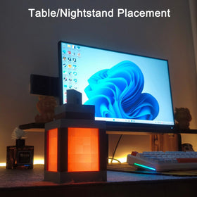 LIKEGOR Pixelated Lantern tabletop-use offers flexible placement for desks or nightstands.