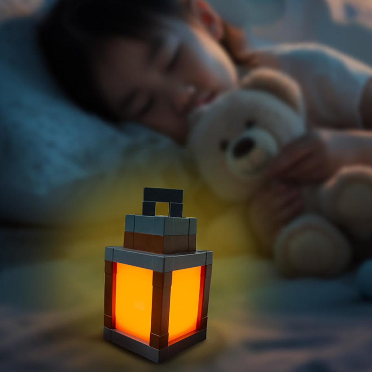 LIKEGOR Pixelated Lantern wall-mount option adds decorative lighting and space-saving illumination.