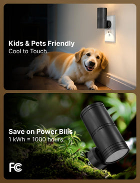 Likelgn night light features a compact plug that keeps outlets free.
