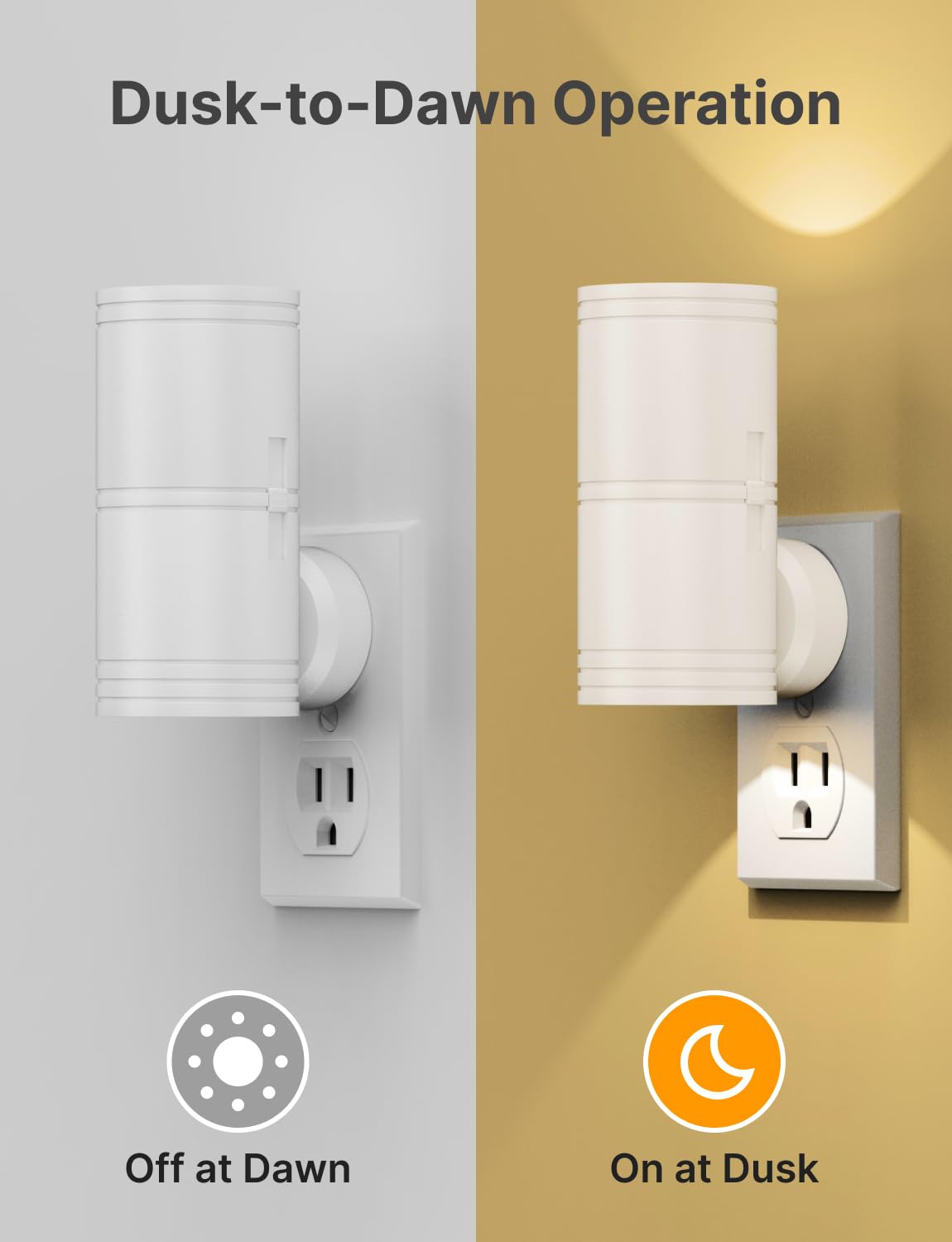 Likelgn dimmable LED night light offers adjustable brightness from 0 to 100 lumens.