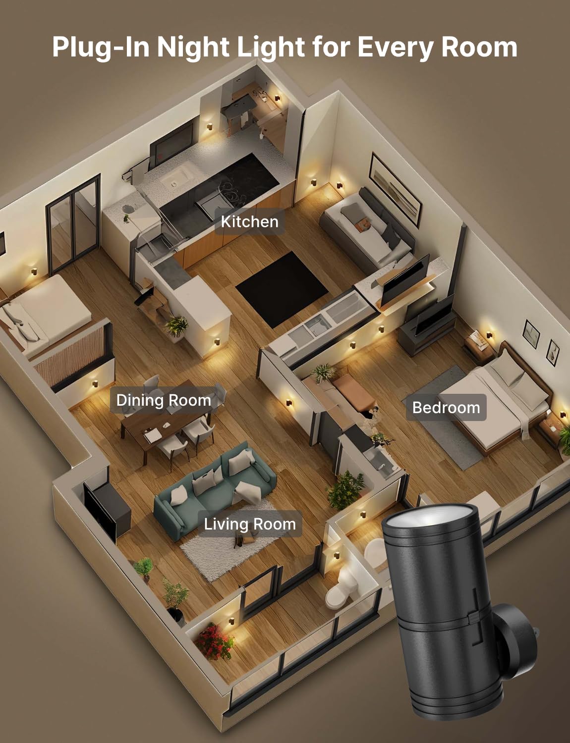 Likelgn night light ideal for hallway lighting and navigation.