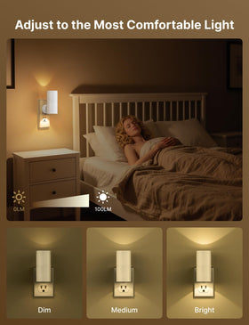 Likelgn 3000K warm white glow provides gentle nighttime visibility.