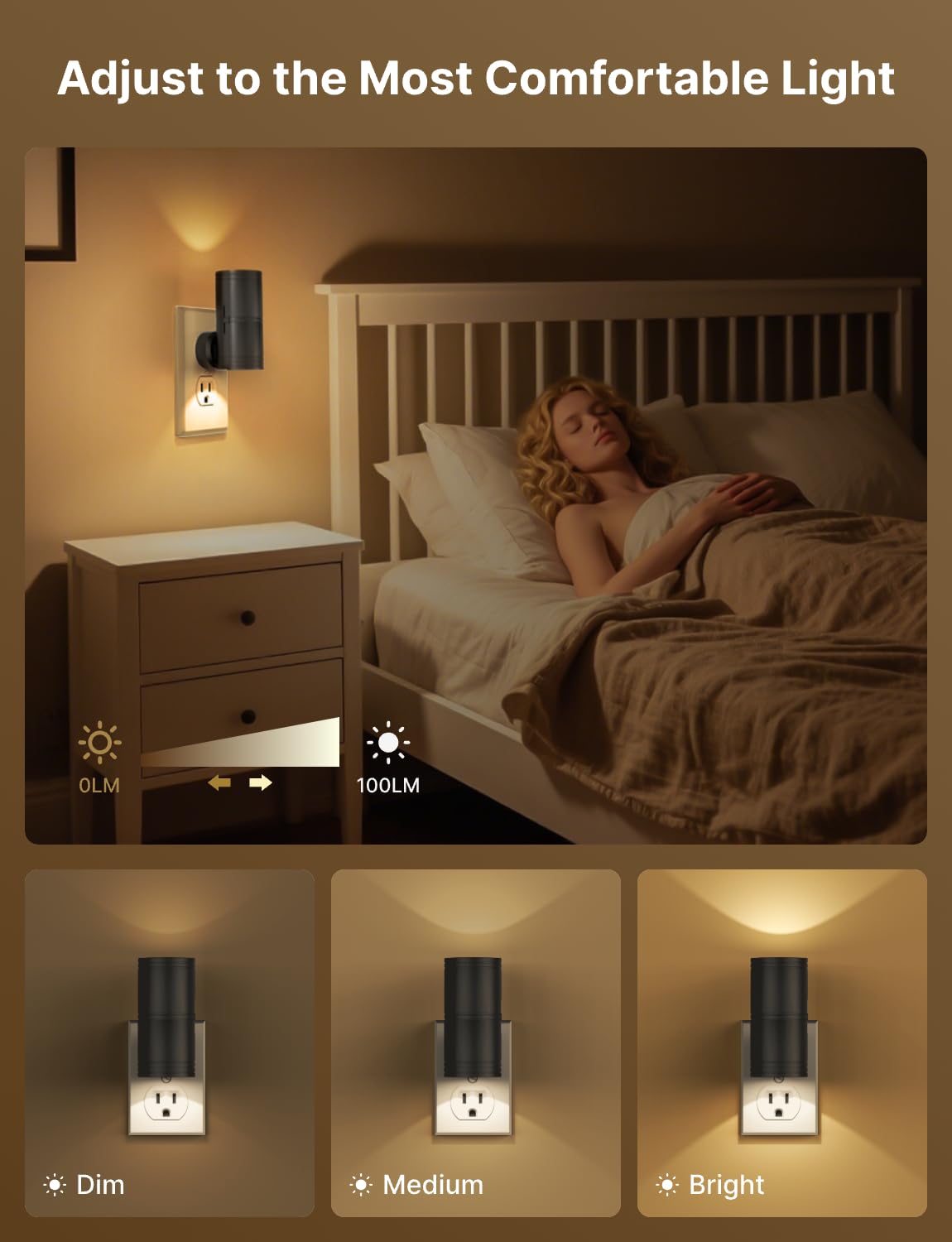 Likelgn night light emits a warm 3000K glow for night visibility.