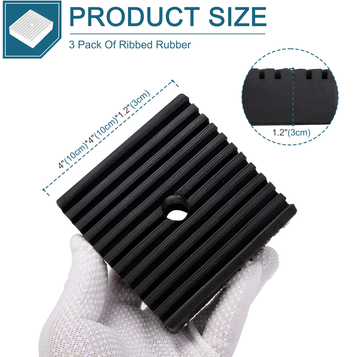 LikeLion anti-vibration pad 4x4x1 side view in use with equipment