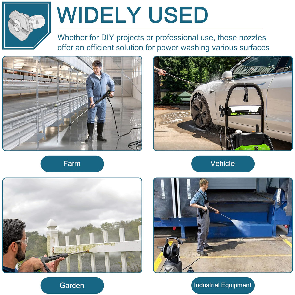 LikeLion concrete patio nozzle handles hard surfaces with focused power.