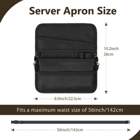 Likesing server apron back view shows back pocket for extra storage.