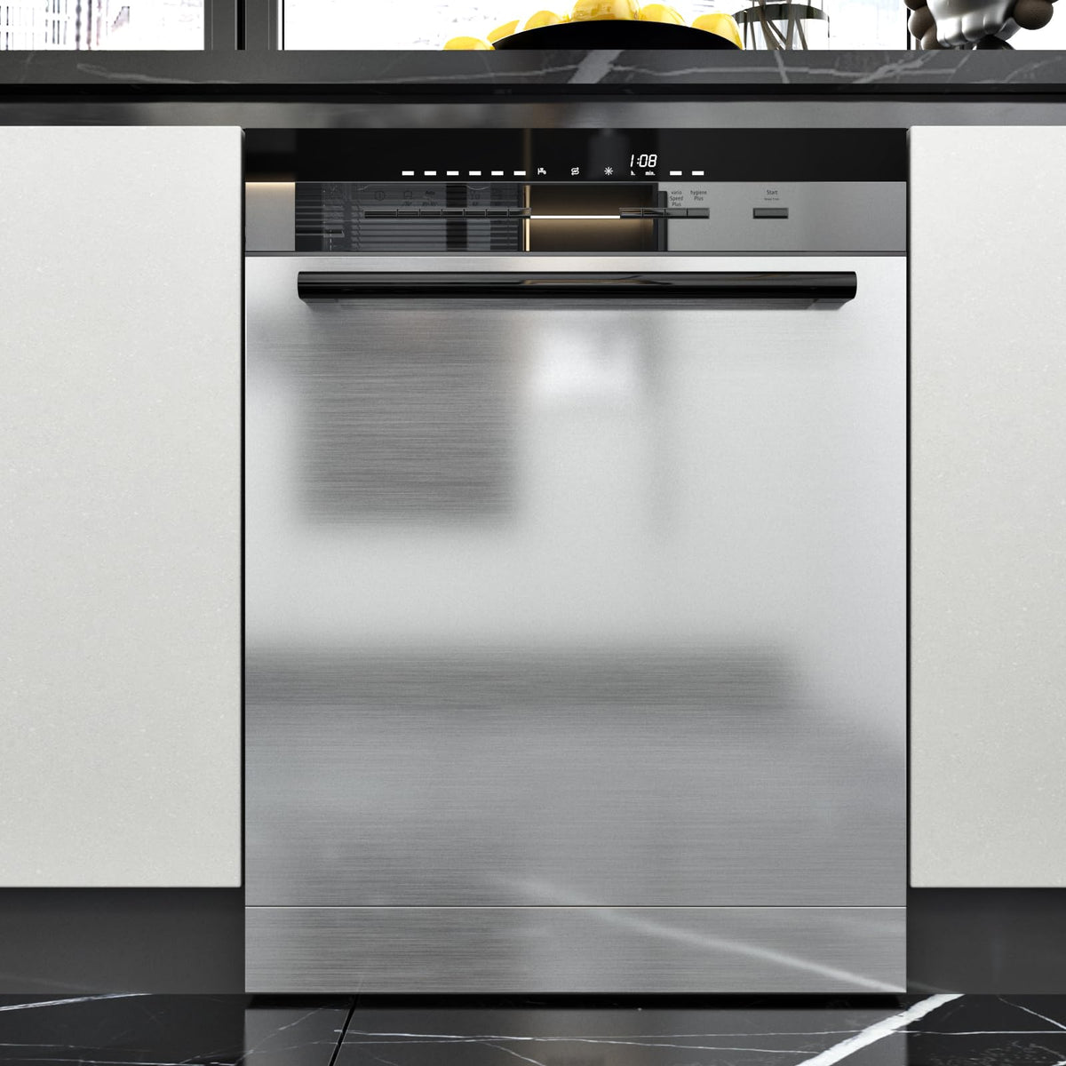 LIKILIKI kitchen backsplash in stainless tone enhances durability and cleaning