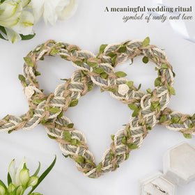 L.I.L.O.U sage-green braided cord with detail for ceremony setting.