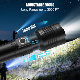 Limalnicy flashlight adjustable-focus long-range beam up to 3000 ft