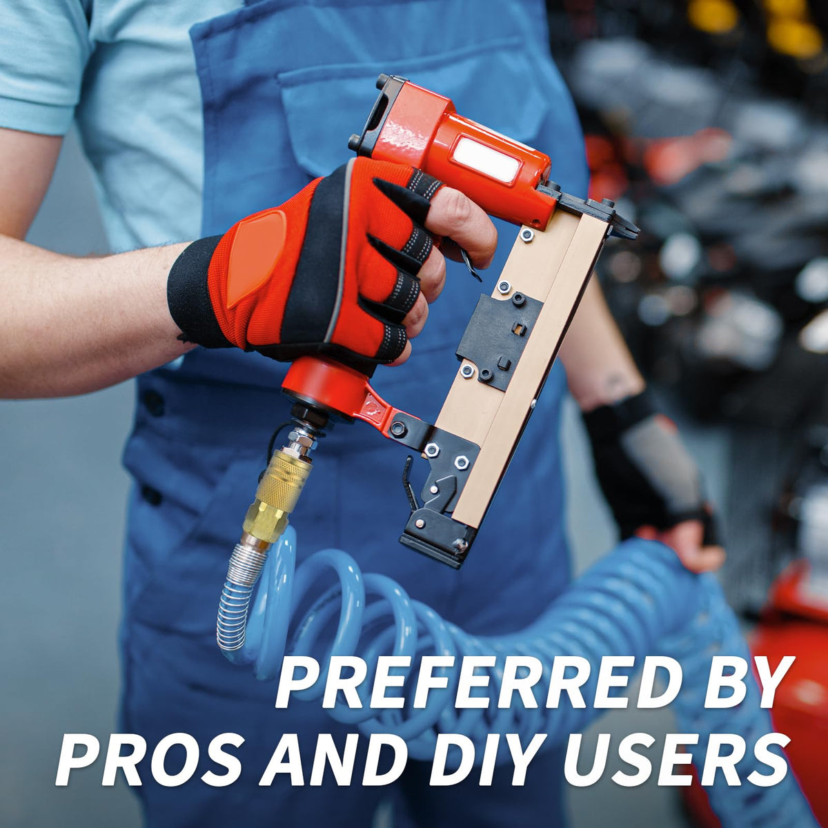 Limcox workbench setup with couplers demonstrating quick disconnect for hoses.