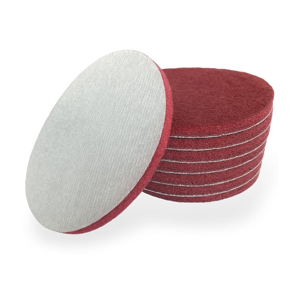 LiME LiNE red 6-inch scuffing pad for orbital sander, ideal for surface prep