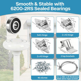 LIMICAR hinges and brackets kit supports secure, reliable door movement and alignment.