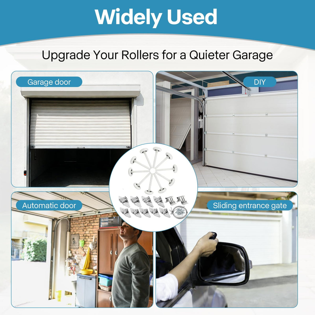 LIMICAR white finish stays clean-looking and blends into most garages while reducing noise.