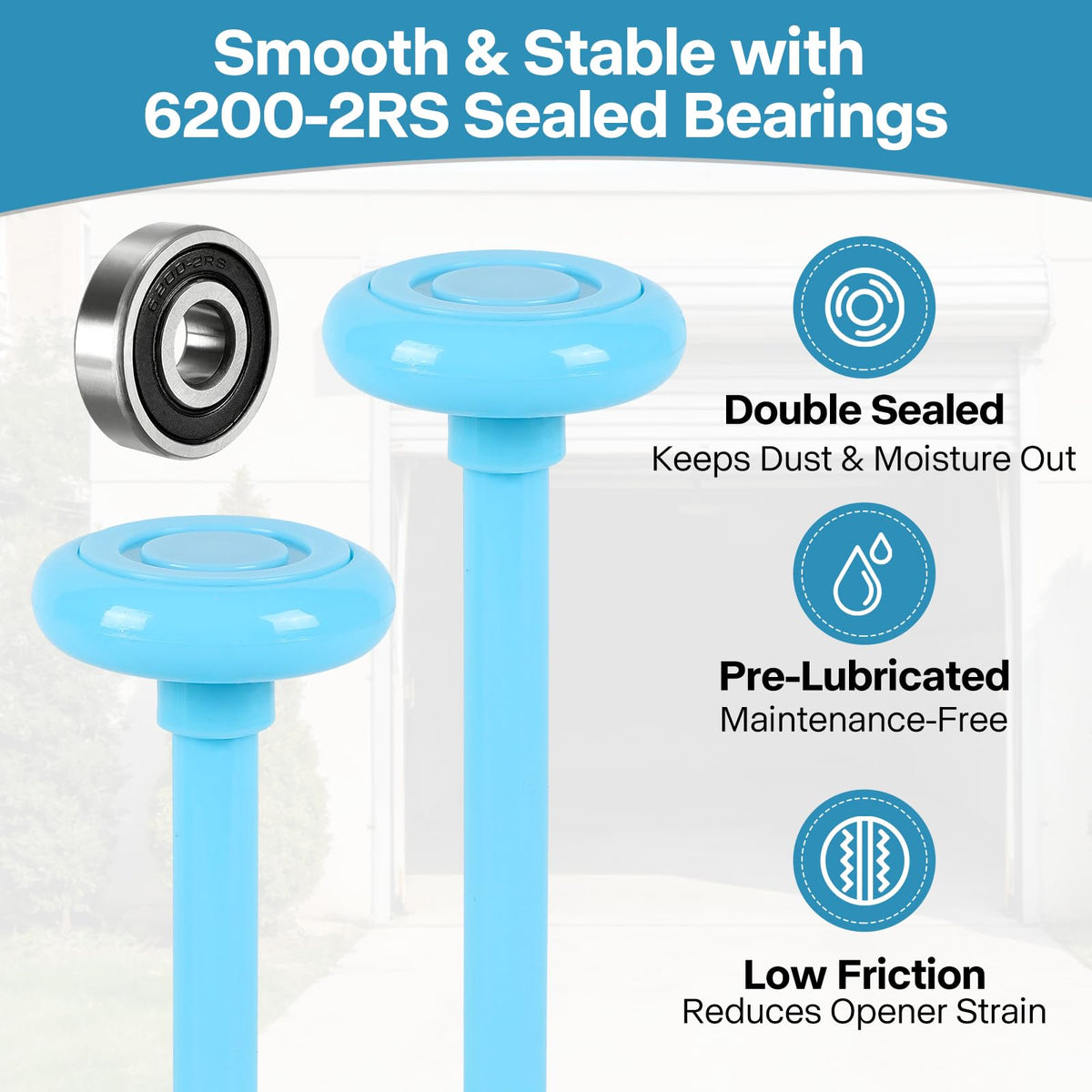 LIMICAR universal-fit rollers fit most standard residential tracks.