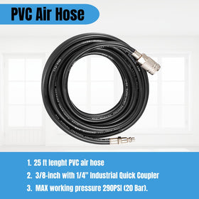 Limodot coiled hose assembly keeps workspace tidy and tangle-free.