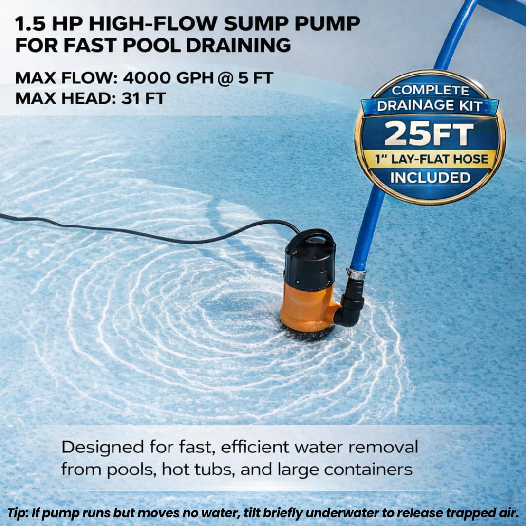 Limodot pump with 25 ft hose kit for flexible reach