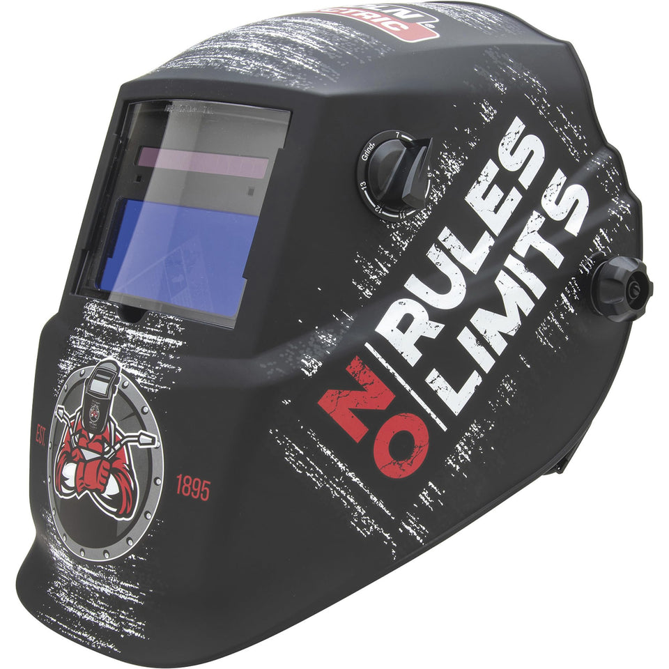 Lincoln Electric K4983-1 front view helmet, lightweight comfort for long welding sessions.
