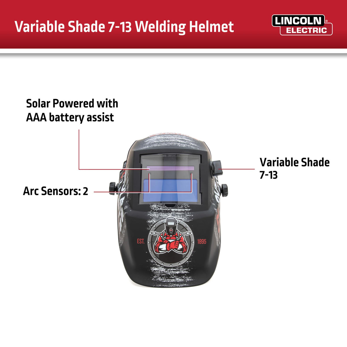 Lincoln Electric K4983-1 versatile processes support Stick, TIG, MIG.