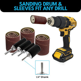 LINE10 Tools 2in long drum sander reaches deep inside holes.