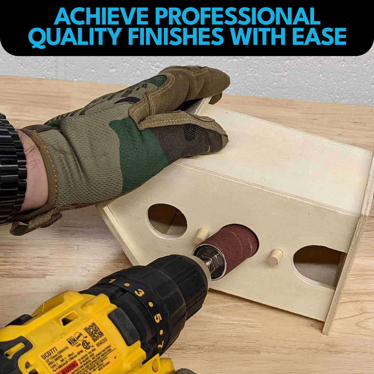 LINE10 Tools die grinder compatible drum sander for detailed work.
