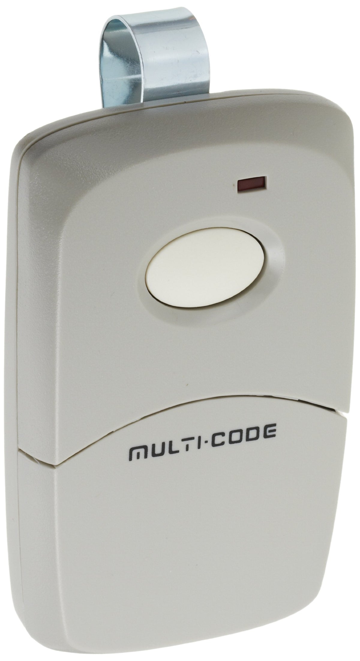 Linear MCS308911 visor transmitter with visor clip for garage door control.