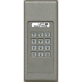 Linear Multi-Code Keypad Transmitter 420001 for secure gate or garage access.