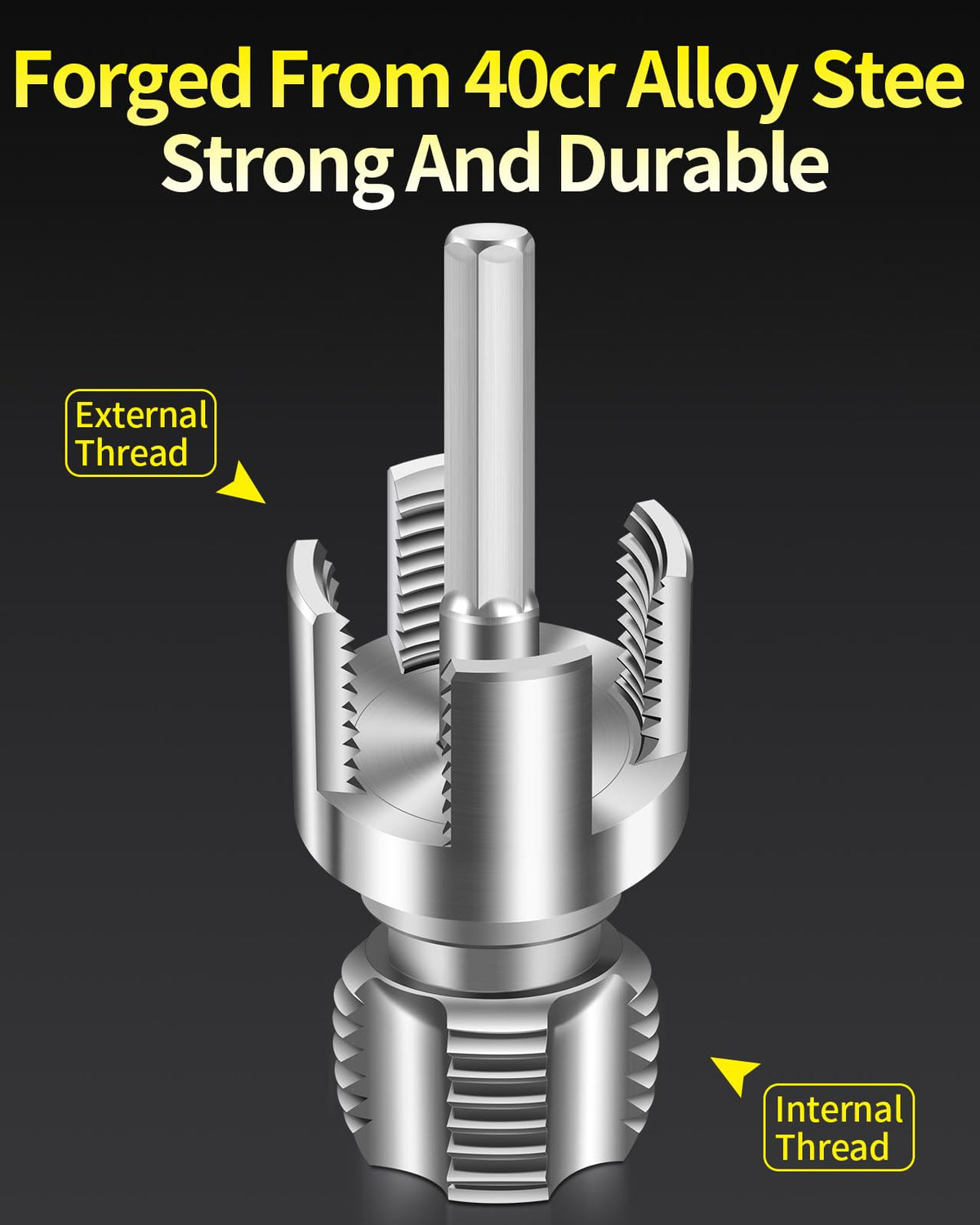 LINGIGAOUT dual-function threading tool enables internal and external threads