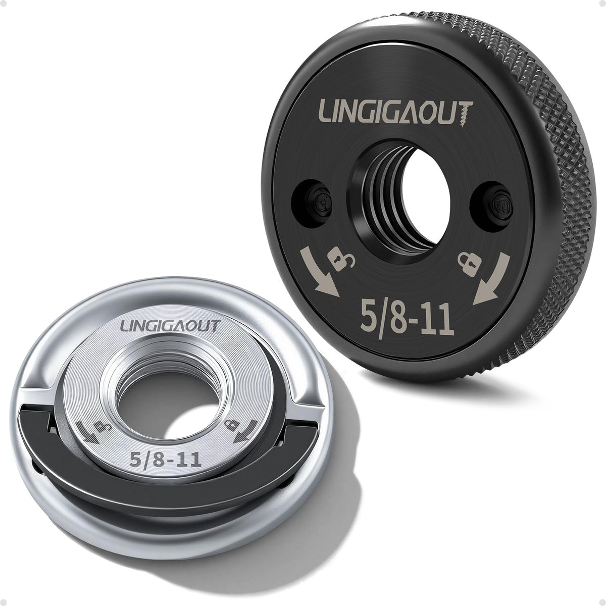 LINGIGAOUT flange nuts 2-pack with quick-release for tool-free, faster changes.