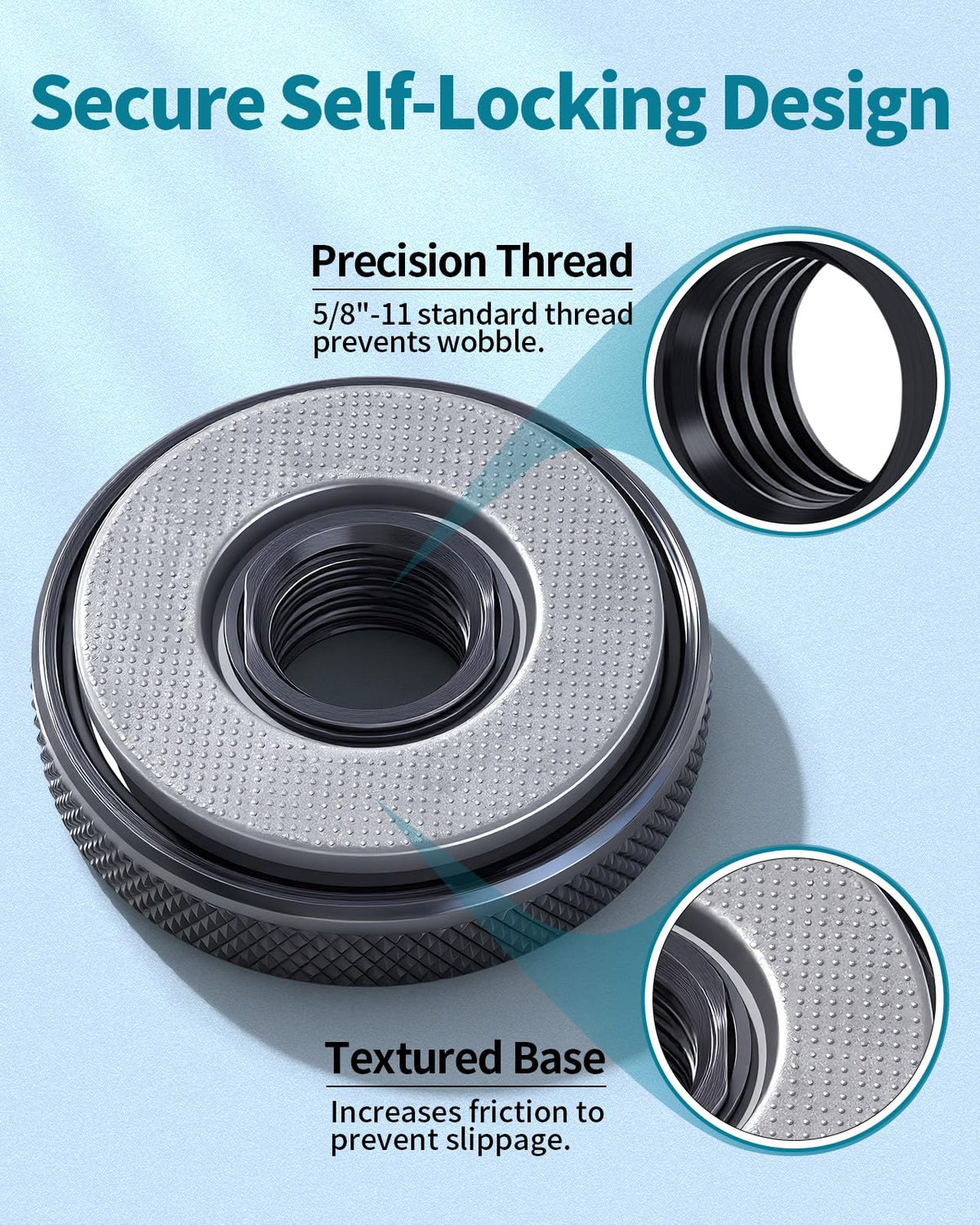 LINGIGAOUT heavy-duty self-locking texture prevents wheel loosening during use.