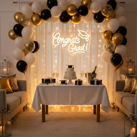 Lingqiang graduation party backdrop adds charm to photos and celebrations