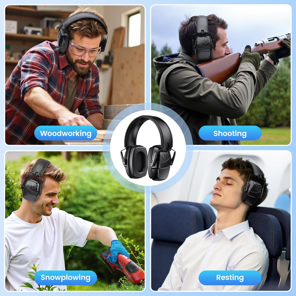 Link Dream ear muffs folded and ready for fieldwork and outdoor tasks