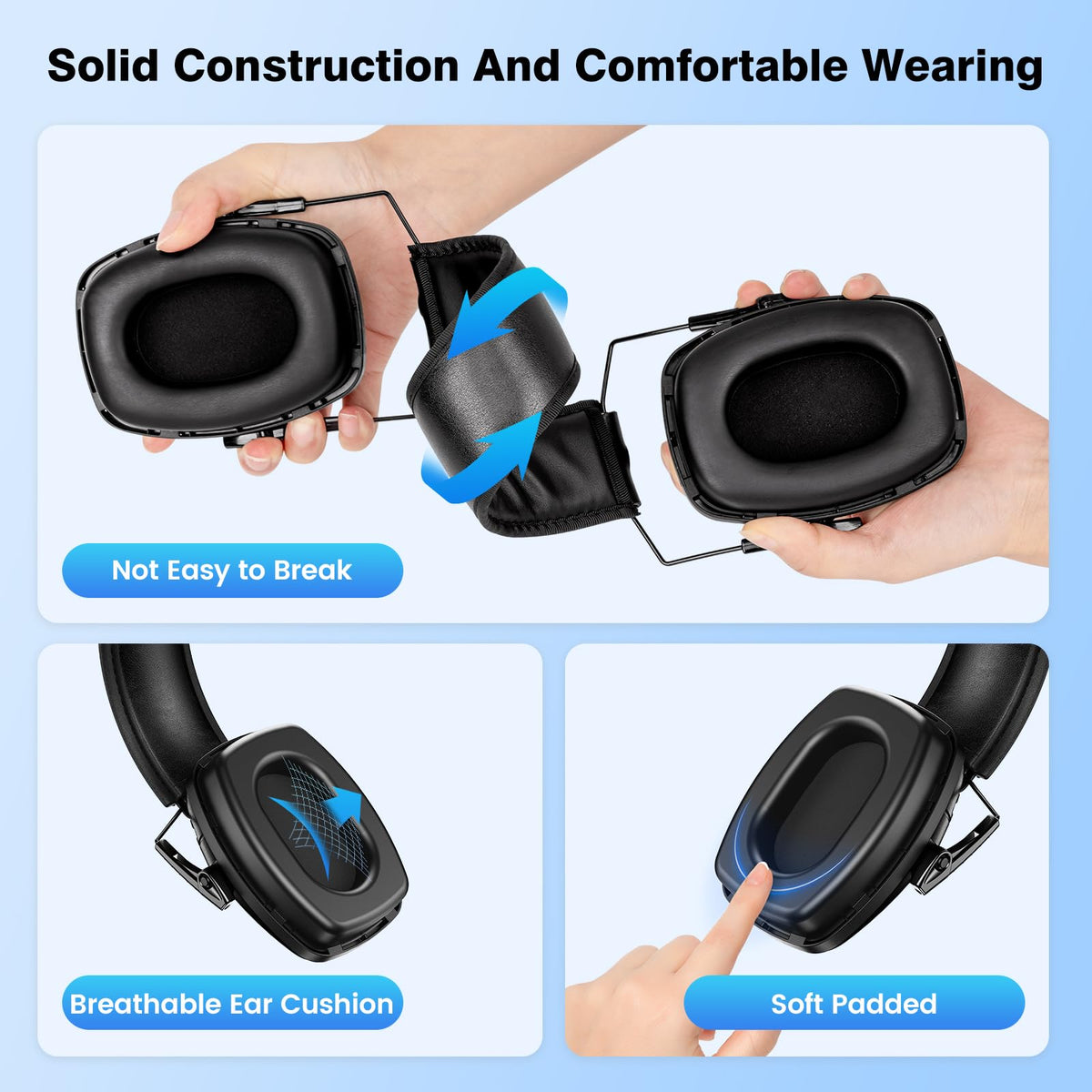 Soft cushioned ear pads from Link Dream for comfortable all-day wear