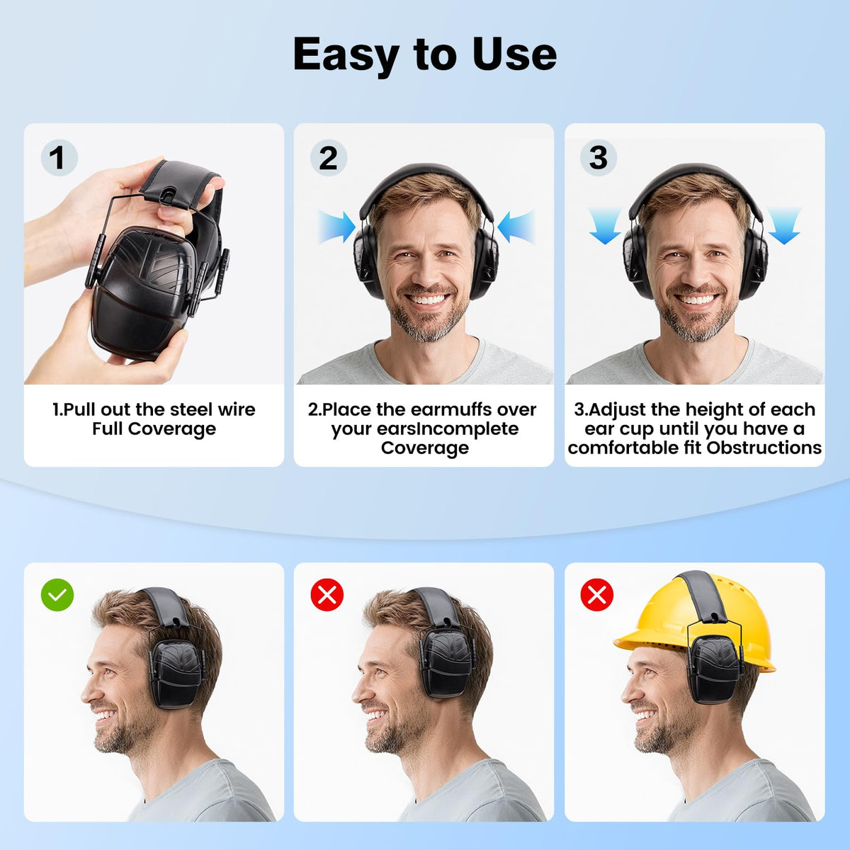 Wide ear cups with ultra-soft padding on Link Dream ear protection