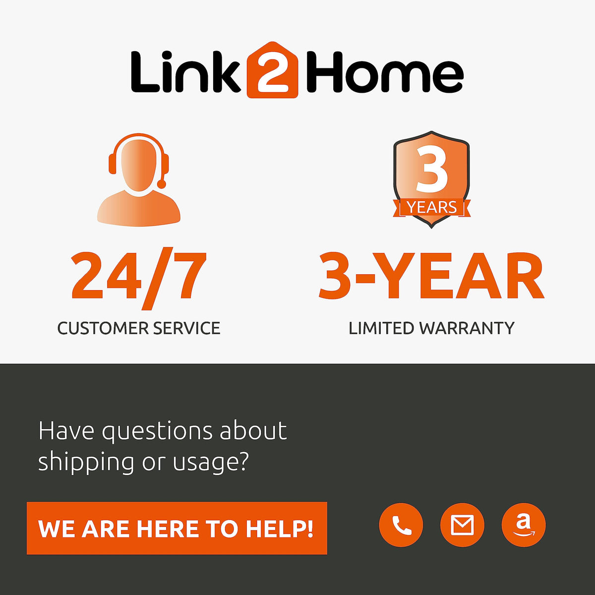 Link2Home built-in circuit breaker protects devices from overloads.