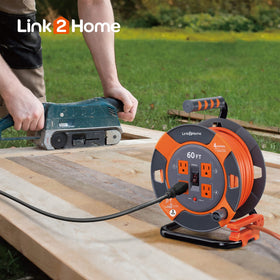 Link2Home cord lock system keeps the reel secure during storage.