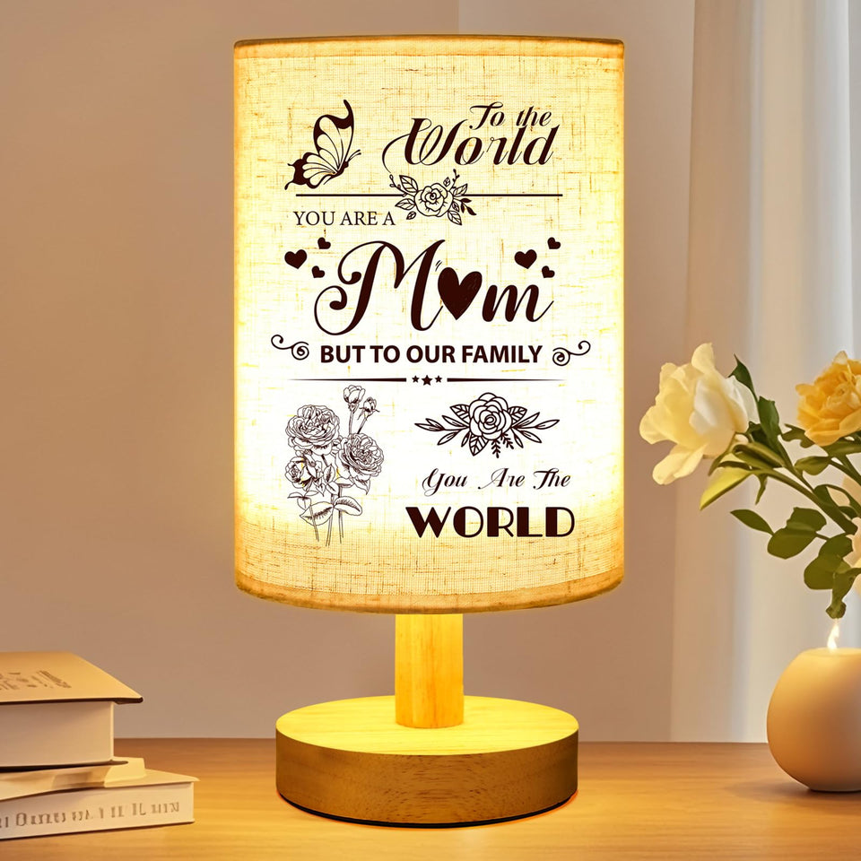 Linkax mother’s day table lamp with fabric shade offering warm ambient light for mom