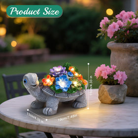 Linkax outdoor decor turtle lights create a warm nighttime scene