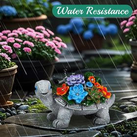 Linkax garden turtle among succulents enhances yard decor