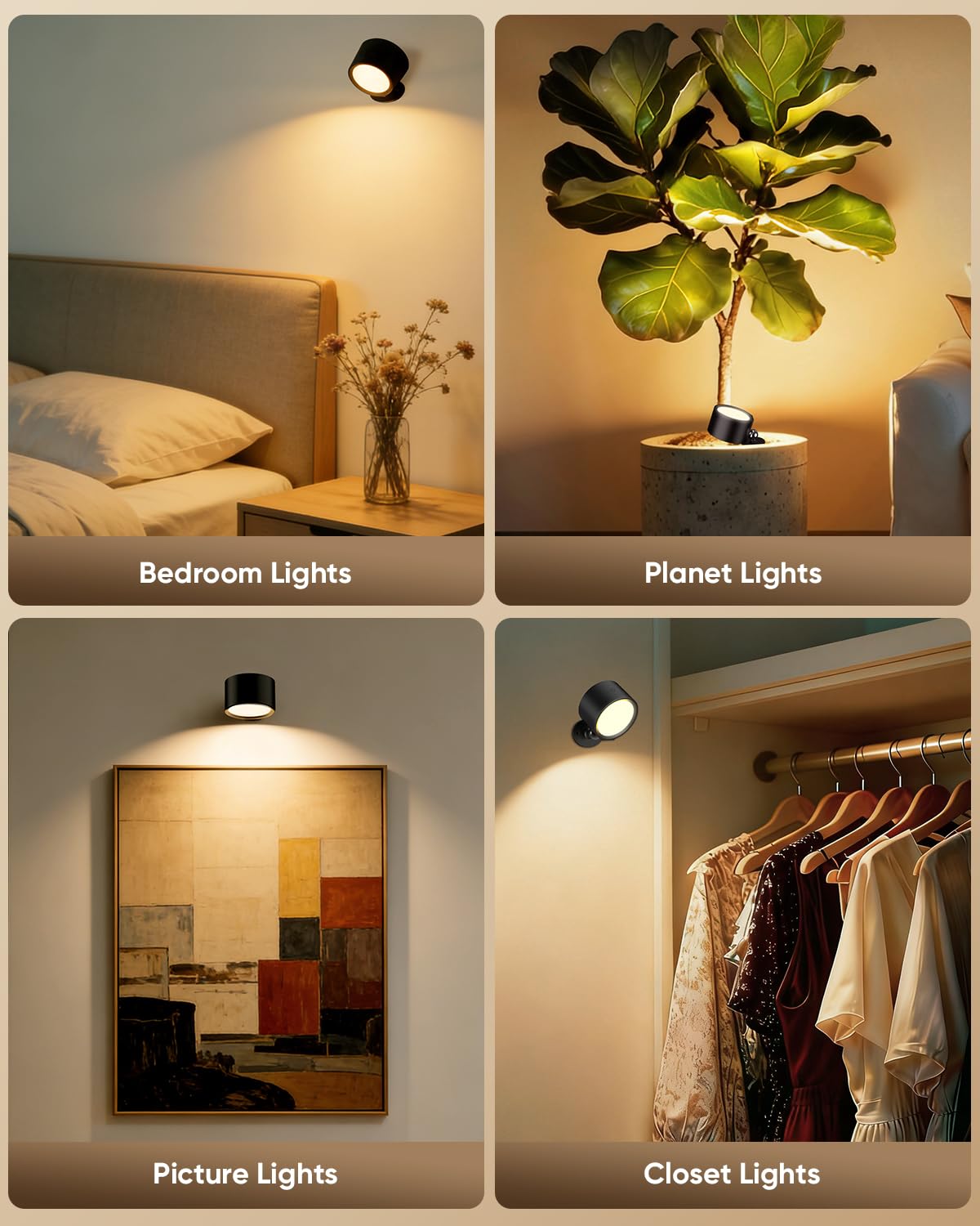 LINKEGO LED wall lights side angle shows 360° magnetic rotation for versatile placement.