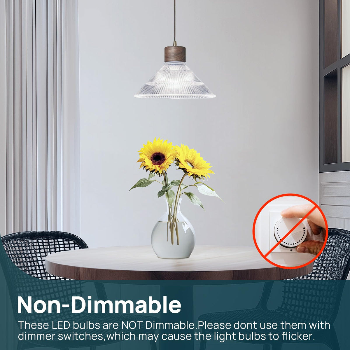 Linkind A19 LED bulb in living room for crisp, comfortable lighting