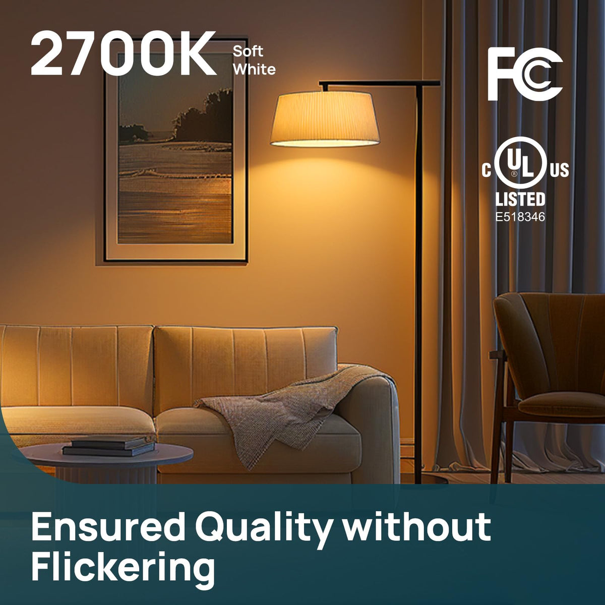UL listed Linkind A19 LED bulb ensures safety and compliance.
