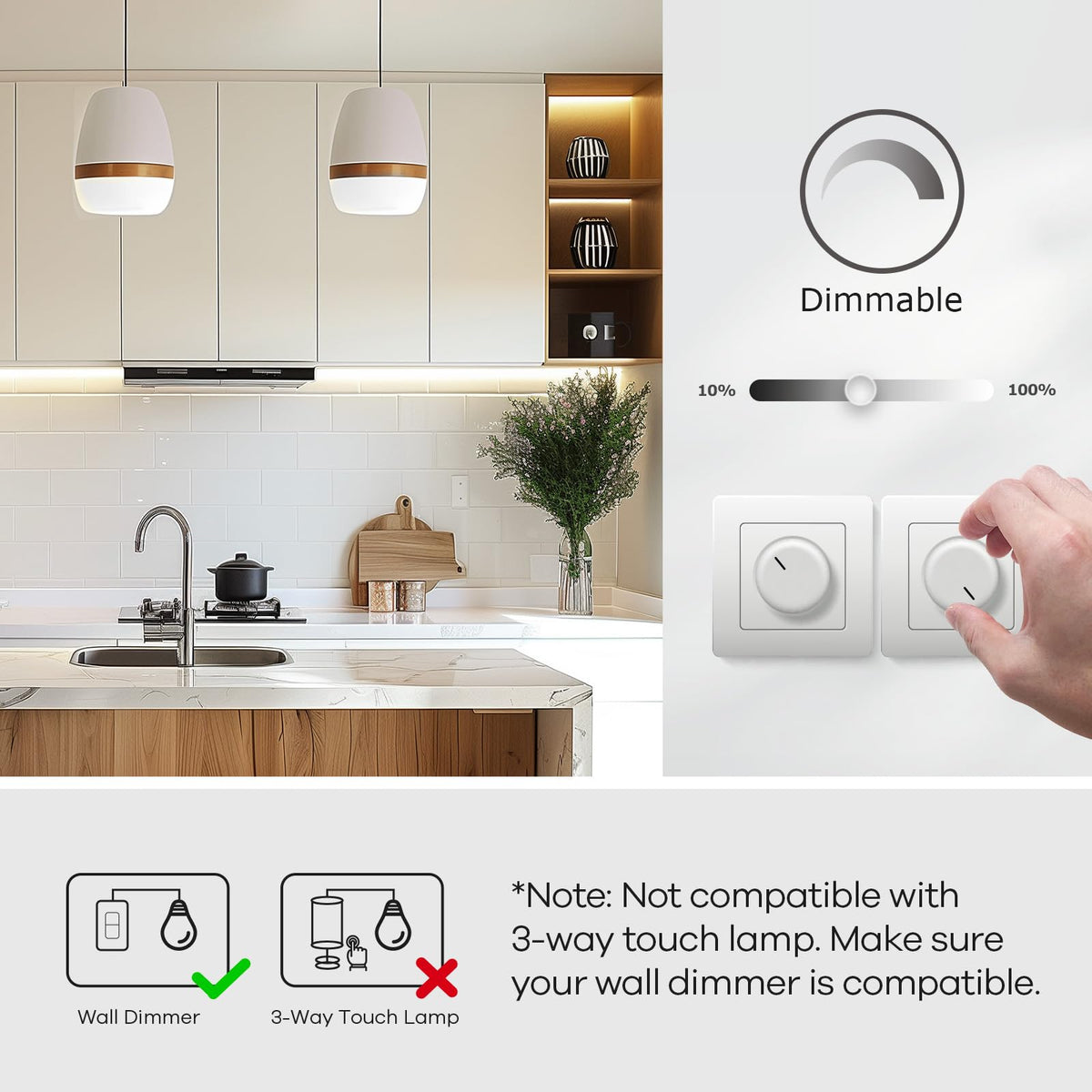 Linkind A19 5000K daylight LED bulb lighting a workspace
