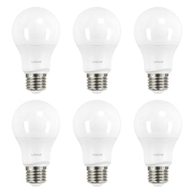 Linkind A19 LED bulbs six-pack in box highlighting energy savings