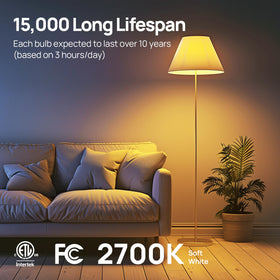 Linkind A19 bulbs enhancing room ambiance for living spaces