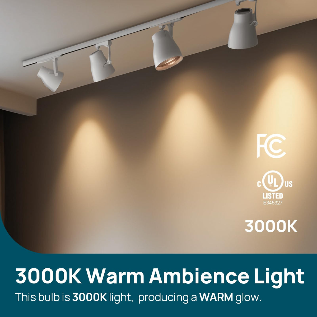 Linkind BR30 bulb 110-degree beam ideal for broad coverage.
