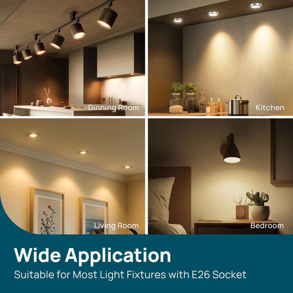 Linkind BR30 bulb long-life 15000 hours for fewer replacements.